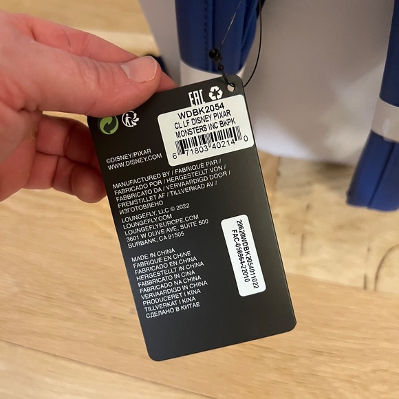 NWT Loungefly MONSTERS INC AOP MINI BACKPACK - Picture 6 of 8